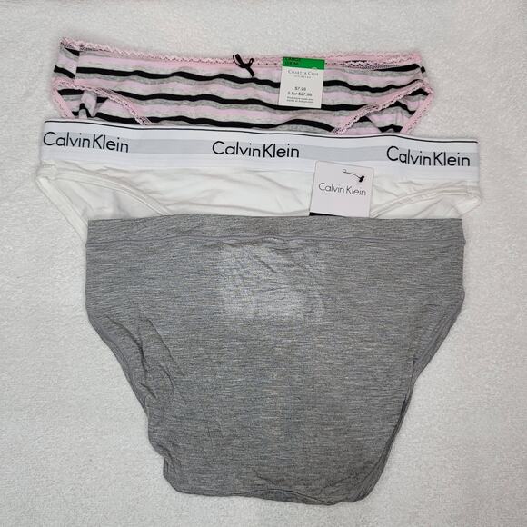 Calvin Klein/Alfani/Charter Club 3 Pack Underwear Thong Bikini Panty Large NEW - Picture 2 of 8